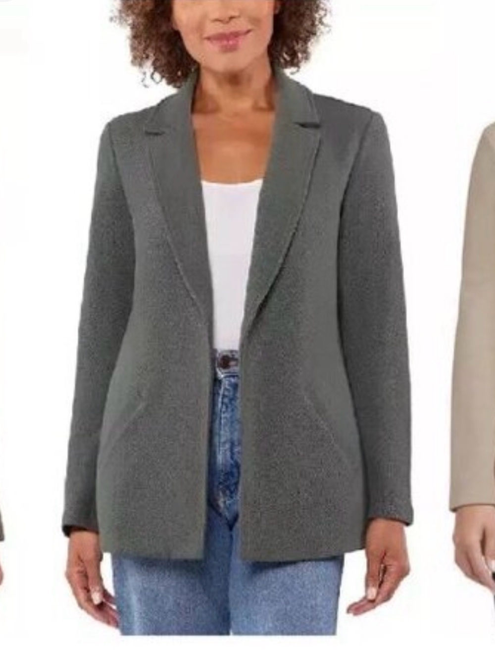 Matty m Women's Knit Boyfriend Blazer - (2X)